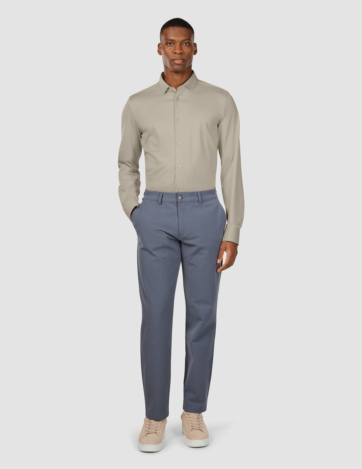 Classic Shirt Stone Beige Slim